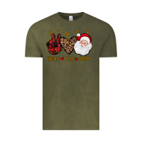 Vintage Olive peace love santa Vintage Tee - JahusDesignShop
