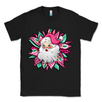 Pink Christmas Santa Claus Sunflower Classic Tee | Teevron