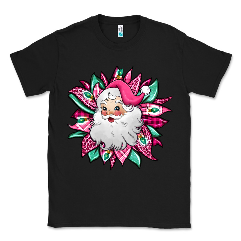 Pink Christmas Santa Claus Sunflower Classic Tee by Jasminsmagicworld | Teevron