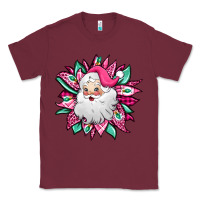 Burgundy pink Christmas Santa Claus sunflower Classic Tee - Jasminsmagicworld