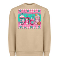 Mushroom pink christmas coffee Heavyweight Sweatshirt - Jasminsmagicworld