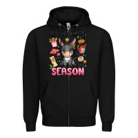 Black its officially season Zipper Hoodie - MaliasSmallBusiness
