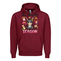 Burgundy its officially season Zipper Hoodie - MaliasSmallBusiness