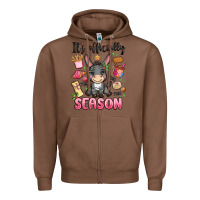 Chestnut its officially season Zipper Hoodie - MaliasSmallBusiness
