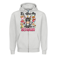 Dove Grey its officially season Zipper Hoodie - MaliasSmallBusiness