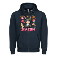 Navy its officially season Zipper Hoodie - MaliasSmallBusiness
