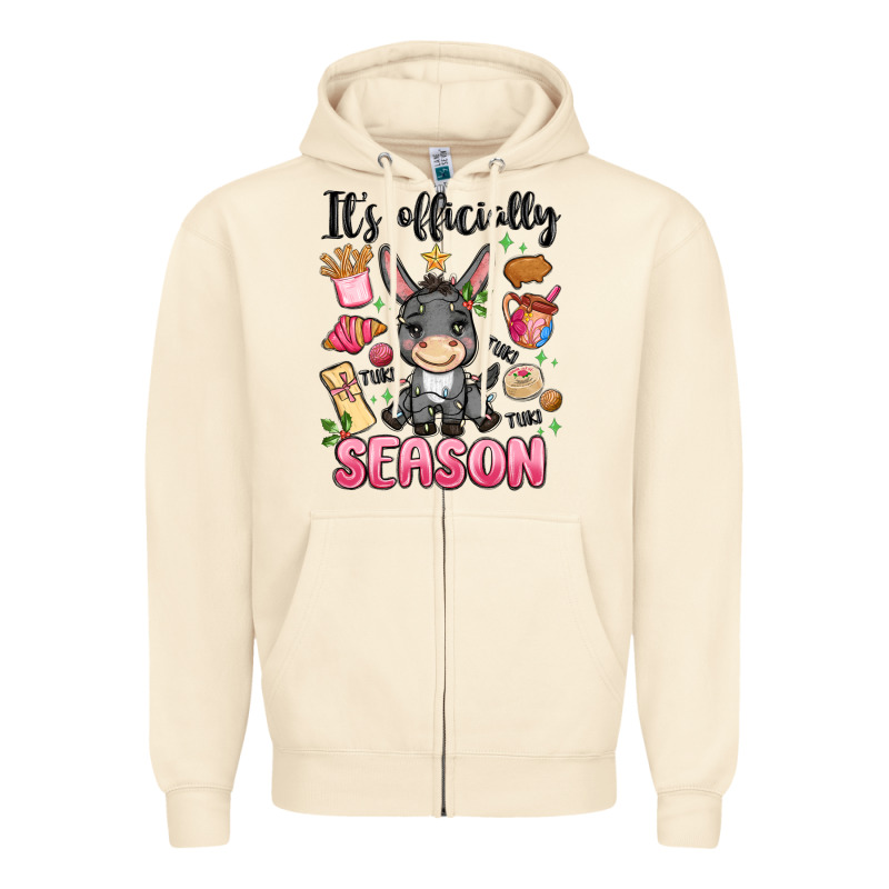Its Officially Season Zipper Hoodie by MaliasSmallBusiness | Teevron