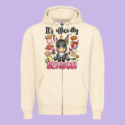 Its Officially Season Zipper Hoodie Designed By Maliassmallbusiness