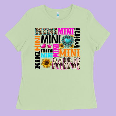 Mini Gemstone Sunflower Ladies Tee Designed By Texasbilliewilder