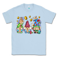 Dusty Blue easter gnome with eggs Classic Tee - AdoDesignShop