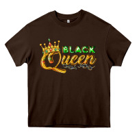 Chocolate Brown black queen Heavy Core Tee - texasbilliewilder