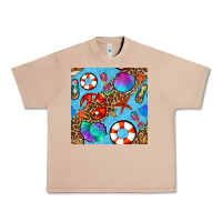 Burro summer with leopard seamless pattern Urban Heavy Tee - BundleAndBundleShop