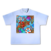 Grape Ice summer with leopard seamless pattern Urban Heavy Tee - BundleAndBundleShop