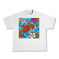 Lunar Rock summer with leopard seamless pattern Urban Heavy Tee - BundleAndBundleShop