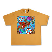 Peanut Butter summer with leopard seamless pattern Urban Heavy Tee - BundleAndBundleShop