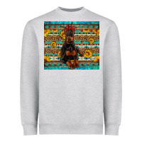 Heather Grey doberman with western background Heavyweight Sweatshirt - Artiststas