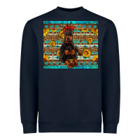 Navy doberman with western background Heavyweight Sweatshirt - Artiststas