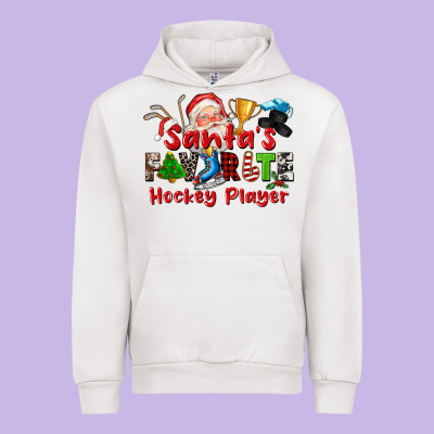 Santas Favorite Hockey Player Urban Hoodie Designed By Cowgirlartshop