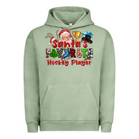 Pigment Oil Green santas favorite hockey player Urban Hoodie - CowGirlArtShop