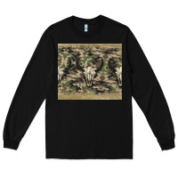 Black camouflage bull skull Long Sleeve Tee - Jasminsmagicworld