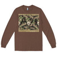 Chestnut camouflage bull skull Long Sleeve Tee - Jasminsmagicworld