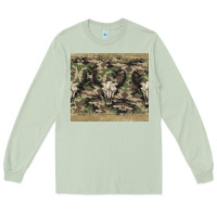 Matcha camouflage bull skull Long Sleeve Tee - Jasminsmagicworld