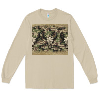 Mushroom camouflage bull skull Long Sleeve Tee - Jasminsmagicworld