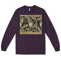 Plum camouflage bull skull Long Sleeve Tee - Jasminsmagicworld