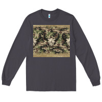Smoke camouflage bull skull Long Sleeve Tee - Jasminsmagicworld