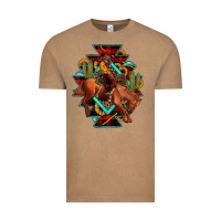Aztec Rodeo Cowboy Christmas Vintage Tee | Teevron