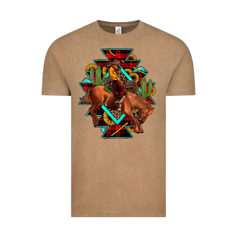 Aztec Rodeo Cowboy Christmas Vintage Tee by JahusDesignShop | Teevron