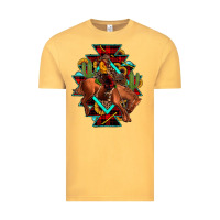 Vintage Mustard aztec rodeo cowboy christmas Vintage Tee - JahusDesignShop