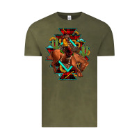 Vintage Olive aztec rodeo cowboy christmas Vintage Tee - JahusDesignShop