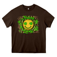 Chocolate Brown Feeling Lucky Heavy Core Tee - RanaPortraitStore
