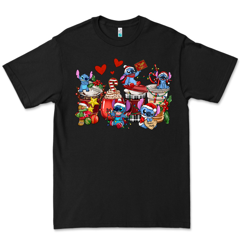 Christmas Stitch Coffee Cups Premium Tee by AdoDesignShop | Teevron