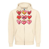 Sandshell sketch hearts Zipper Hoodie - MaliasSmallBusiness