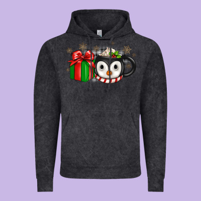 Christmas Penguin Coffee Vintage Hoodie Designed By Jahusdesignshop