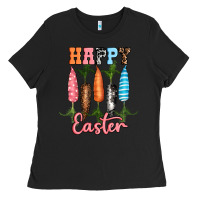 Black Happy Easter Ladies Tee - RanaPortraitStore