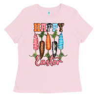 Bubblegum Pink Happy Easter Ladies Tee - RanaPortraitStore