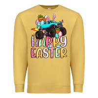 Antique Gold monster truck happy easter Premium Sweatshirt - Artiststas