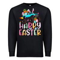 Black monster truck happy easter Premium Sweatshirt - Artiststas