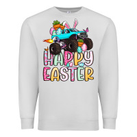 Dove Grey monster truck happy easter Premium Sweatshirt - Artiststas