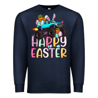 Navy monster truck happy easter Premium Sweatshirt - Artiststas