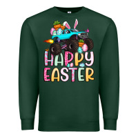 Sports Green monster truck happy easter Premium Sweatshirt - Artiststas