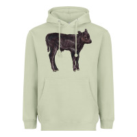 Matcha Black Angus Calf Illustrations Heavyweight Hoodie - LillyAllenDesigns