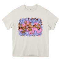 Cream easter butterfly leopard background Heavy Core Tee - Artiststas