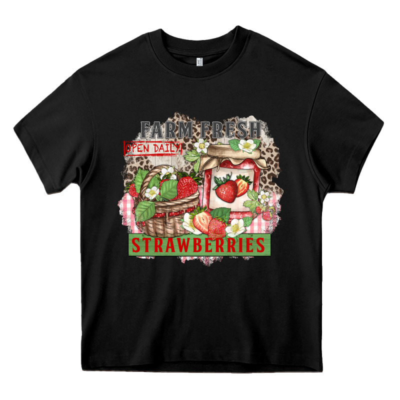 Farm Fresh Strawberries Heavy Core Tee by Zillion Design Studio | Teevron
