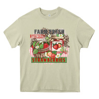 Mossy farm fresh strawberries Heavy Core Tee - Zillion Design Studio