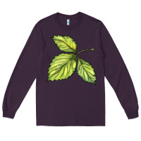Plum green leaf Long Sleeve Tee - BarkalooDesign