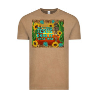 Vintage Coffee don't think jesus done it that way western skeleton cactus Vintage Tee - Artiststas